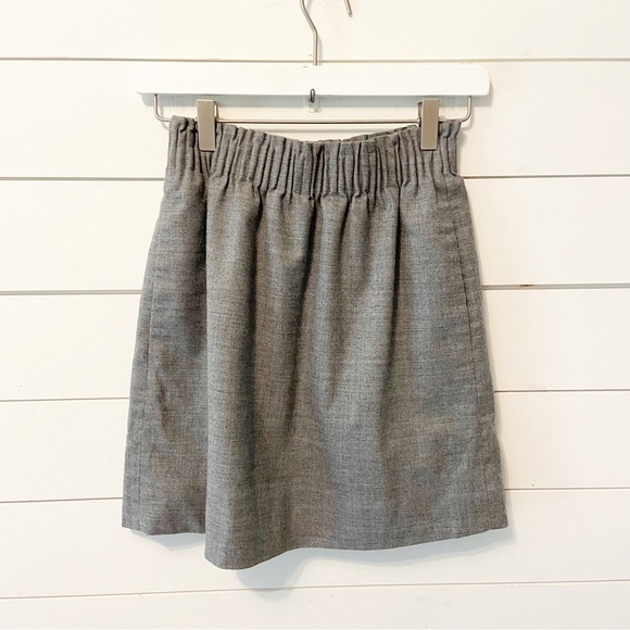 J.Crew | Gray Wool Blend Mini Skirt Size 00 - Picture 1 of 8